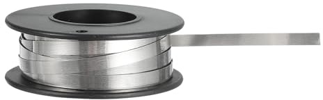 QUARKZMAN Fil Résistif Plat En Nichrome 10m x 0.2mm x 4mm Noir Et Argent | Fil Haute Température Pour Éléments Chauffants, DIY Artisanat