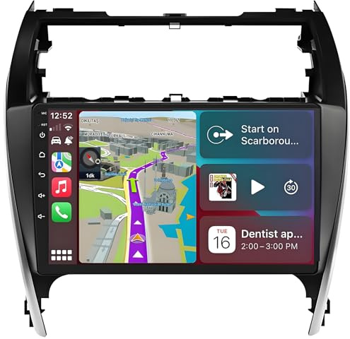 Car Radio for Toyota Camry 2012-2014: 8-Core 4GB+64GB Android 15 Stereo Replacement with Wireless CarPlay Android Auto - 10.2 inch Touchscreen Head Unit with GPS Bluetooth WiFi