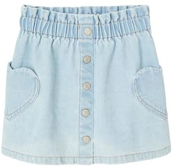 Vertbaudet Mädchen Jeansrock mit Herztasche
