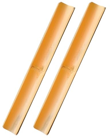 OSALADI 2pcs Bamboo Water Channel 50cm X 6-7cm with Tubes Outdoor Garden Water Fountain Accessories for Water Play and Sand Pool Creative Aquarium Decor