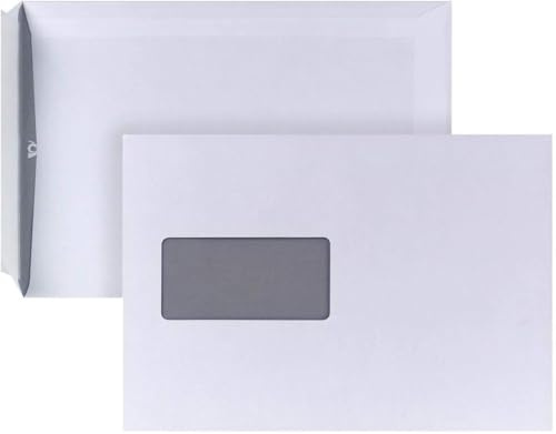 POSTHORN Versandtasche C5 (25 Stück) - Umschläge A5-229 x 162 mm - 90g/m² | haftklebende Versandtaschen mit Fenster - weißer Innendruck für Sichtschutz
