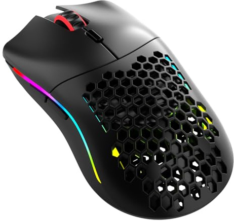 GLORIOUS Model O Classic Mouse Da Gaming Wireless (Nero) | Sensore Ottico BAMF Per Prestazioni Elevate, Batteria Durevole, Forma Ergonomica, Connettività Senza Latenza Fino A 2.4GHz