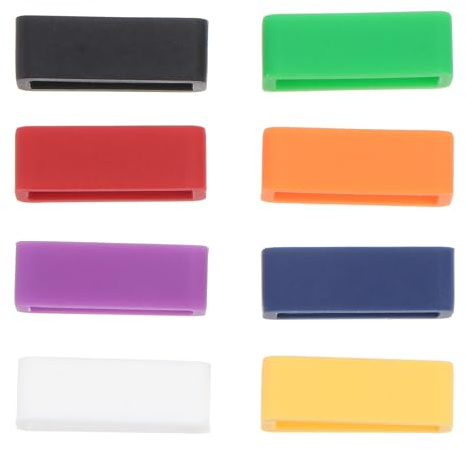 Ciieeo Anneau de Maintien Lot de 8 16mm pour Bracelet de Montre en Silicium | Boucle de Rechange Pratique, Anti-chute, Accessoire pour Remplacement D’élément Perdu ou Abîmé Couleur Aléatoire