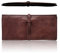LETEULO Portefeuille Femme Cuir Véritable Grand Capacite Porte Monnaie Femmes, Mince Portefeuille Femmes (Café)
