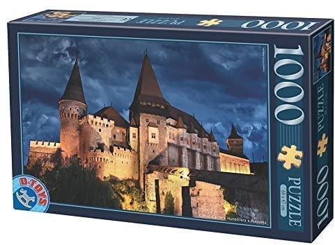 D-Toys Puzzle 1000 Teile - Burg Hunedoara bei Nacht, Rumänien