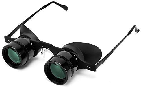 Professionelle Freihändige Fernglasbrille zum Angeln, Vogelbeobachtung, Sport, Konzerte, Theater, Oper, Fernsehen, Sight Seeing, Freihändige Opernbrille für Erwachsene (Grünfilmoptik) - Upgraded