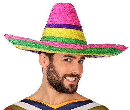 Atosa-59006 Sombrero Mexicano Paja, multicolor, única (59006)