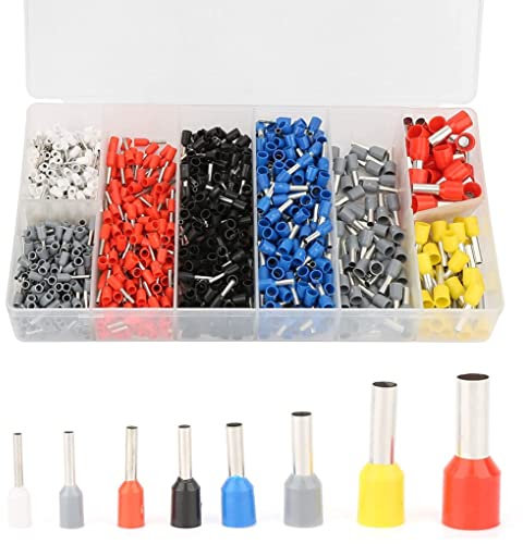 Set di Connettori Isolati A Morsetto 1200 Pezzi Terminali Elettrici A Crimpare Assortimento di Kit Assortiti in Alluminio