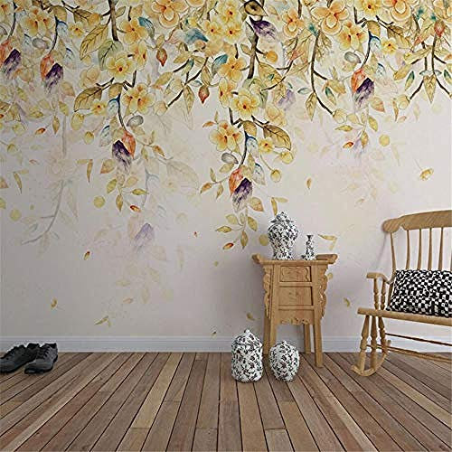 papier peint mural papier peint en soie Peint à la main, chaud, jardin américain, fleurs, mural, salon, mur, tapisserie, fond, mur, cru 3D Papier Peint Mural