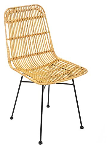 Atmosphera - Chaise Kubu - métal et rotin Naturel