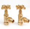 Westminster Traditional Manual Cross-Head Radiator and Towel Rail Valves (Un-Lacquered Brass)