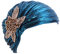 MoreChioce Damen Indische Turban,1920s Vintage Kopftuch mit Kristall Retro Turban Hut Glitzer Headwrap Elastische Kopfbedeckung Kopf Wraps,Blau