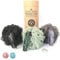 Temple Spring - Fleur de Douche Recyclées, Loofah Gommage Corps, Eponge de Douche, Eponge Douche Corps Exfoliante, Fleur de Bain, Luffa Djampe, Bath Sponge, Produit Bain Femme et Hommes - Vert D'eau
