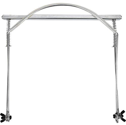 Mundharmonika-Ständer 24-Loch-Mundharmonika-Halter aus Metall mit verstellbarem Hals Musikzubehör für Blasinstrumente (Schwarz, Silber, Gold)(Silber)