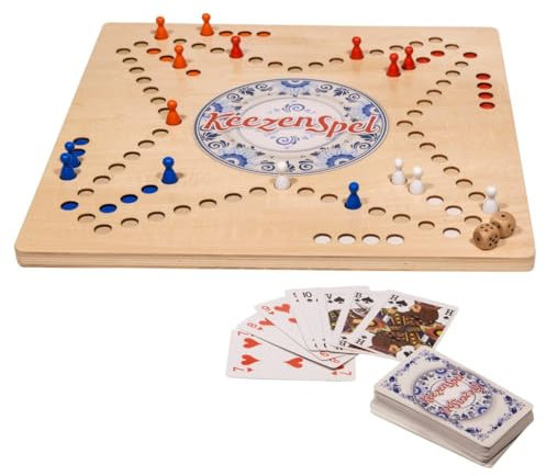 Clown Games - Keezenspiel Brettspiel aus Holz Gemacht - 1 Spiel