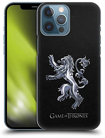 Head Case Designs Officially Licensed HBO Game of Thrones Silver Lannister Embossed Sigils Hard Back Case Compatible With Apple iPhone 13 Pro Max