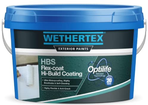 Wethertex HBS Flex-Coat Hi-Build Coating Masonry Paint 15KG (Butter Cream)
