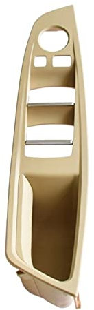 SFUO RHD Right Hand Drive Beige Black Red-Wine Oyster Car Interior Inner Door Handle Panel Pull Trim Cover Fit For BMW 5 Series F10 F11 (Color : Beige)