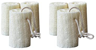 Natural Loofah Sponge Exfoliating Body Scrubber Exfoliating Loofah Pad for Shower,Dishwashing Loofah for Kitchen Dish Cleaning (6 Pack Spongs)