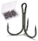 Treble Fishing Hooks 100pcs High Carbon Steel Triple Fishing Hooks Small Round Bend Treble Hook Hard Lure Spoon Fishhook (1/0-100pcs)