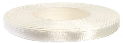 Cartonare Satinband 3mm/91m Geschenkband Dekoband Schleifenband Hochzeit Farbe: 003 / Cremeweiß
