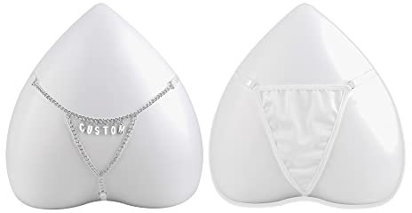 Aina Lighting Personalisierter G-String Tanga Buchstabe Charm Höschen Personalisierte Strass Buchstabe Taillenkette Sexy Körperkette für Frauen