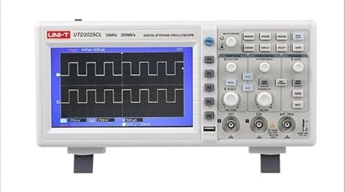 Uni-T UTD2025CL - Osciloscopio de memoria digital de 2 canales, 250 MSa/s, 2000 wfms/s, 25 MHz