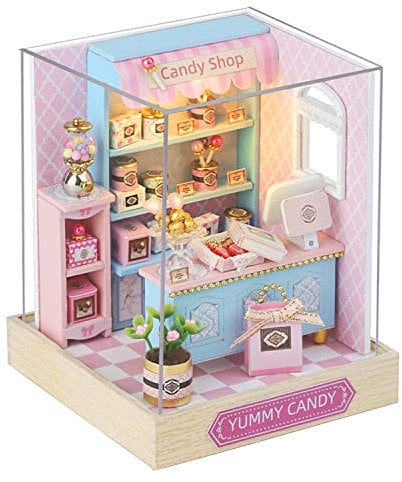 DIY Miniatur Haus Puppenhaus Kits HolzHaus Modell für Mädchen und Jungen Kinder Miniaturhaus Zum Selber Bauen Alt Wundervolles Leben LOL Haus (QT045)