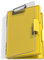 Hnogri Porte-bloc avec rangement, porte-bloc d'allaitement avec ouverture latérale, porte-bloc robuste avec boîte de rangement à double compartiment, écriture lisse pour le travail, Jaune