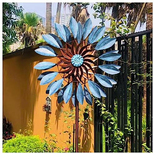 Windrad Metall, 213 cm Windrad FüR DraußEn, XXL WindmüHlen Garten Metall, Wetterfestes Gartendeko