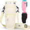 BOGI Neoprene Water Bottle Carrier Bag with Phone Pocket for Stanley Cup, Holder with Adjustable Shoulder Strap, Pouch Bag for Hiking, Camping, Sports, Gym