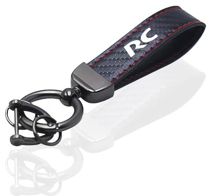 VALBEL Porte-clés, pour Peugeot rc sw rcline rc-line 206 307 407 1007 4007, Chrome Logo alliage porte-clés accessoires décoration style, C Silver