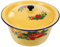 Milisten Retro Enamel Pan Vintage Serving Bowl Lid Kitchen Storage Basin for Spices