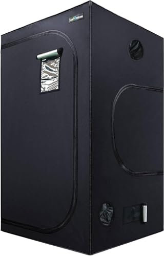 SunStream Growzelt 120x60x150cm Zuchtzelte für Hydrokulturen Pflanzenzelt Indoor GewäChshaus Tomaten, Wasserfestem Mylar-Beobachtungsfenster und Bodenwanne für Hydrokulturen-Anbausystem