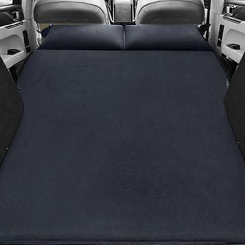 NOVSKI Für Skoda Fabia Matratze Auto Luftbett,Tragbar Dickere Rücksitz Kofferraum Reisen Luftkissen Reise Campingzubehör,A-Black