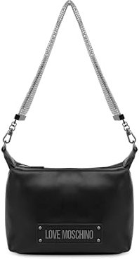 Love Moschino JC4140PP1MLO000A, Schultertasche für Damen, Schwarz, Einheitsgröße, Schwarz, Einheitsgröße