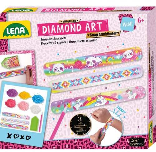 Lena 42726 Diamond Art Snap Armbänder, FS, Mehrfarbig