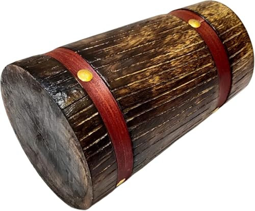 NAVIROCK Boccale da birra rustico realizzato a mano in vero legno di mango – ottima idea regalo