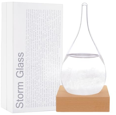 Father's Day Gifts, Storm Glass Weather Forecaster, Teardrop Shape Weather Forecast Bottle, Home Office Desktop Decoration Bottle Weather Station, Unique Fashion Creative Christmas Gifts