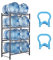 VEVOR 4-Tier Water Jug Holder, Double Row Water Bottle Rack for 8 Bottles, Heavy Duty Iron Rack for Kitchen, Office, Living Room, Black (25.6 x 13 x 42.9 inches)