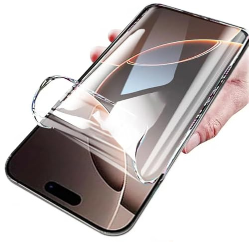 TMahhbid 2 Stück Hydrogel Displayschutzfolie für iPhone 16 Pro (6.3 Zoll) | Selbstheilende TPU-Folie, Anti-Kratzer, keine Blasen, Berührungsempfindlich, Fingerabdruck Entsperrbar, HD Klar