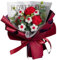 GAOSHA Mazzi di fiori all'uncinetto con filo di luce e borsa, mazzi di fiori fatti a mano, rose artificiali per festa della mamma e matrimonio