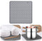JAONLD Spülbeckeneinlage Silicone Sink Mat 26.5 * 26.5 cm,Faltbare Wabenform,Abtropfmatte Spülbeckenmatte Hitzebeständiger Rutschfester,Dunkelgrau für Bars,Clubs,Küchen,Restaurants