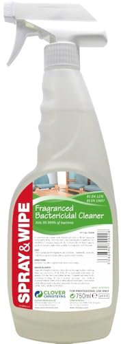 Spray & Wipe Professional Disinfectant Cleaner, Floral Fragrance Christeyns Clover (6 x 750ml)