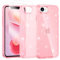 Noyabox Coque de protection transparente à paillettes pour iPhone 16e avec 2 verres blindés - En silicone souple et léger - Anti-rayures - Rose