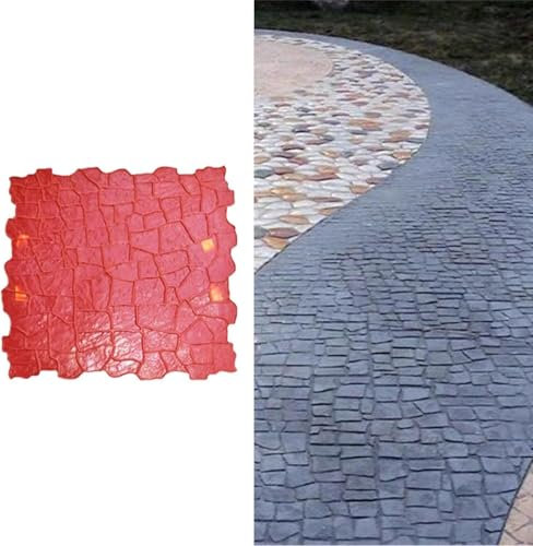 Stampo per calcestruzzo da colata Stampo for cemento, tampone for timbri in cemento, strumento for timbri con texture realistica, pelle con texture in cemento, fornisce motivi dall'aspetto naturale fo