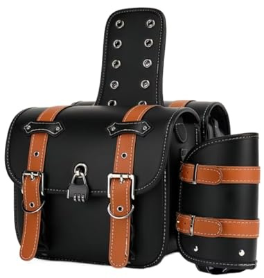 Sac Reservoir Moto Compatible avec Yamaha Les Sacoches De Moto Universelles Sacoches De Selle À Rabat avec Tasse Sac Latéral pour Équipement Accessoires pour Sacoches De Moto