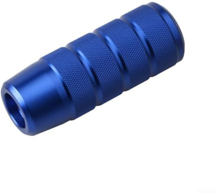 Manueller Schaltknauf, Aluminium, rutschfest, gerändelt, für runde Schalthebel, passend für 3 Adaptergrößen: 8 mm, 10 mm, 12 mm, Blau