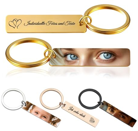 Schlüsselanhänger Personalisiert Gravur Name/Text/Motiv, Individueller Schlüsselanhänger Auto, Geschenk für Partner, Freundin, Freund, Papa, Mama, Opa, Oma