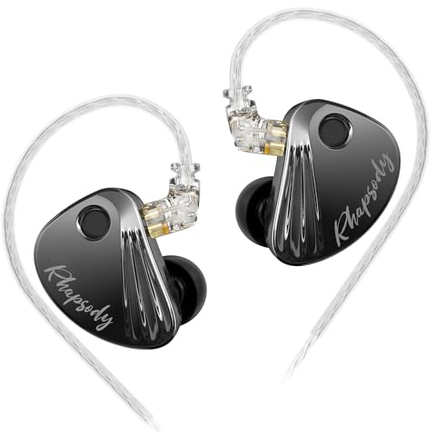 CCA Rhapsody - Cuffie in-ear con interruttore di sintonizzazione a 4 modalità, 2DD+4BA Hybrid Gaming IEM, Hi-Fi Bass Wired auricolari per audiofili, musicisti e cantanti